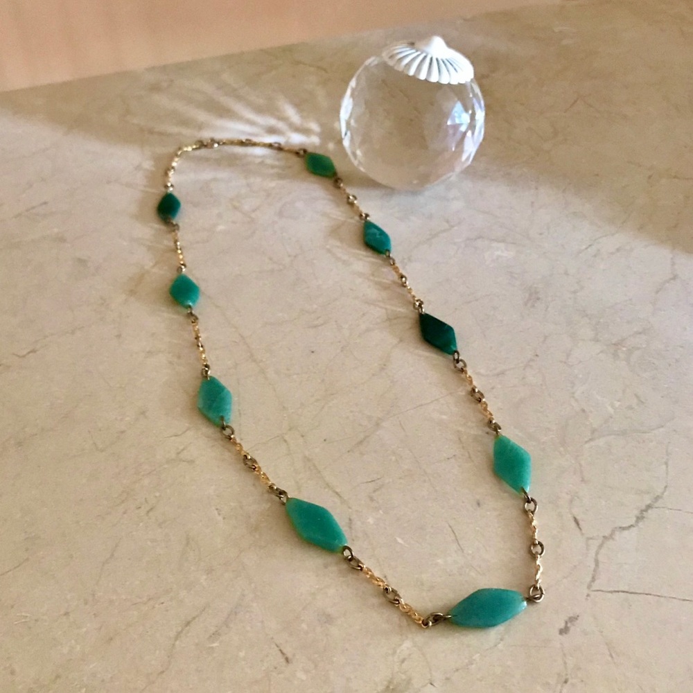 Vintage Green Jade Necklace